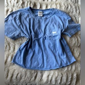 💓 Pink Victoria secret blue blouse top xs stretchy